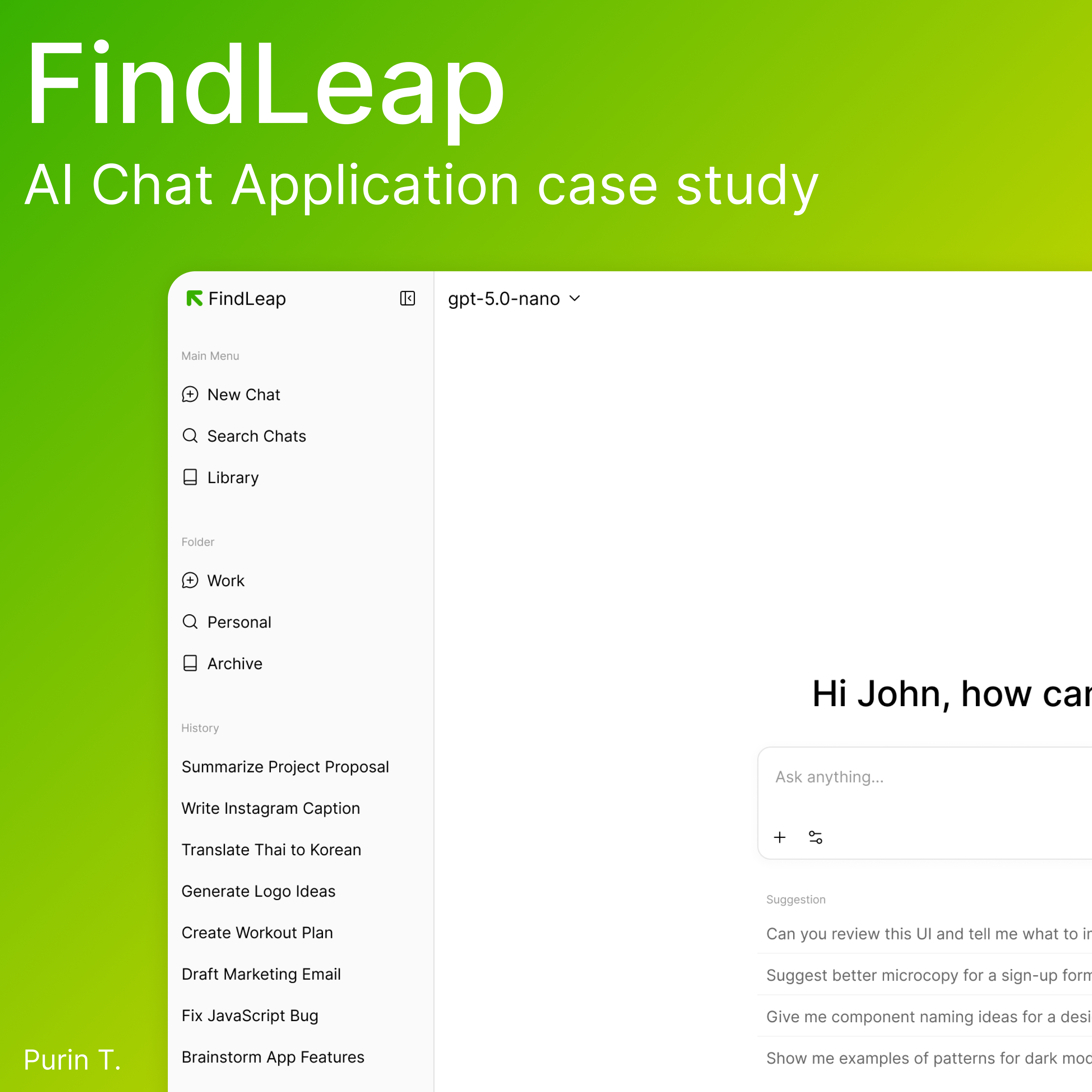FindLeap AI (Case Study) app case study design ui ux