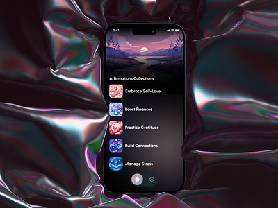 Mobile App UI UX Design | Digital Wellness and Mindset App affirmation app asol design breathwork app calm dark mode ui dark ui figma growth design illustration ios app meditation app mindfulness app mobile app design mobile product design mobile ui premium ui relaxation app stress uiuxdesign wellness app