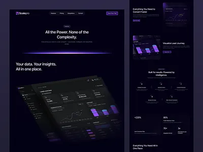 Scalepro – SaaS About Page Design about page ai b2b saas clean ui dark mode ui design interaction interface design product design saas saas about page saas website software website startup website ui ui design ux ux design web design