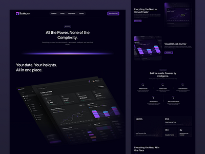 Scalepro – SaaS About Page Design about page ai b2b saas clean ui dark mode ui design interaction interface design product design saas saas about page saas website software website startup website ui ui design ux ux design web design