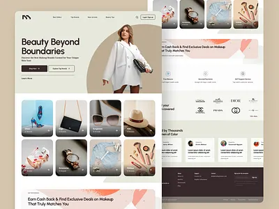 Fashion/Makeup LandingPage | Ui/Ux app design fashion figma interface makeup modern ui design uiux user experience user interface