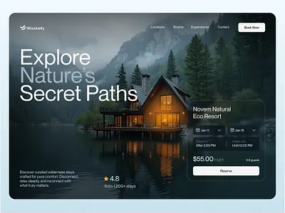 Resort Booking Website adventure booking booking app hotel booking ui landing page landing page design resort resort website tour tourism travel travel agency website travel booking travel booking app travel site travel ui travel uiux design travel website design ui design web design