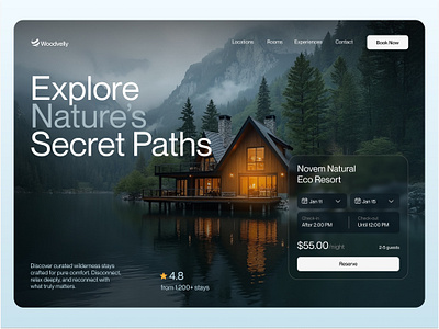 Resort Booking Website adventure booking booking app hotel booking ui landing page landing page design resort resort website tour tourism travel travel agency website travel booking travel booking app travel site travel ui travel uiux design travel website design ui design web design