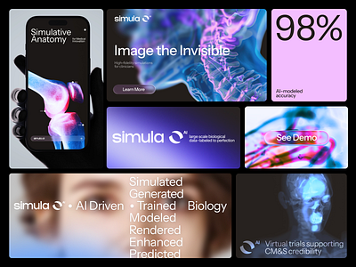 Simula AI Branding ai brand brand guidelines brand identity branding graphic design halo lab identity logo logo design logotype packaging startup tech