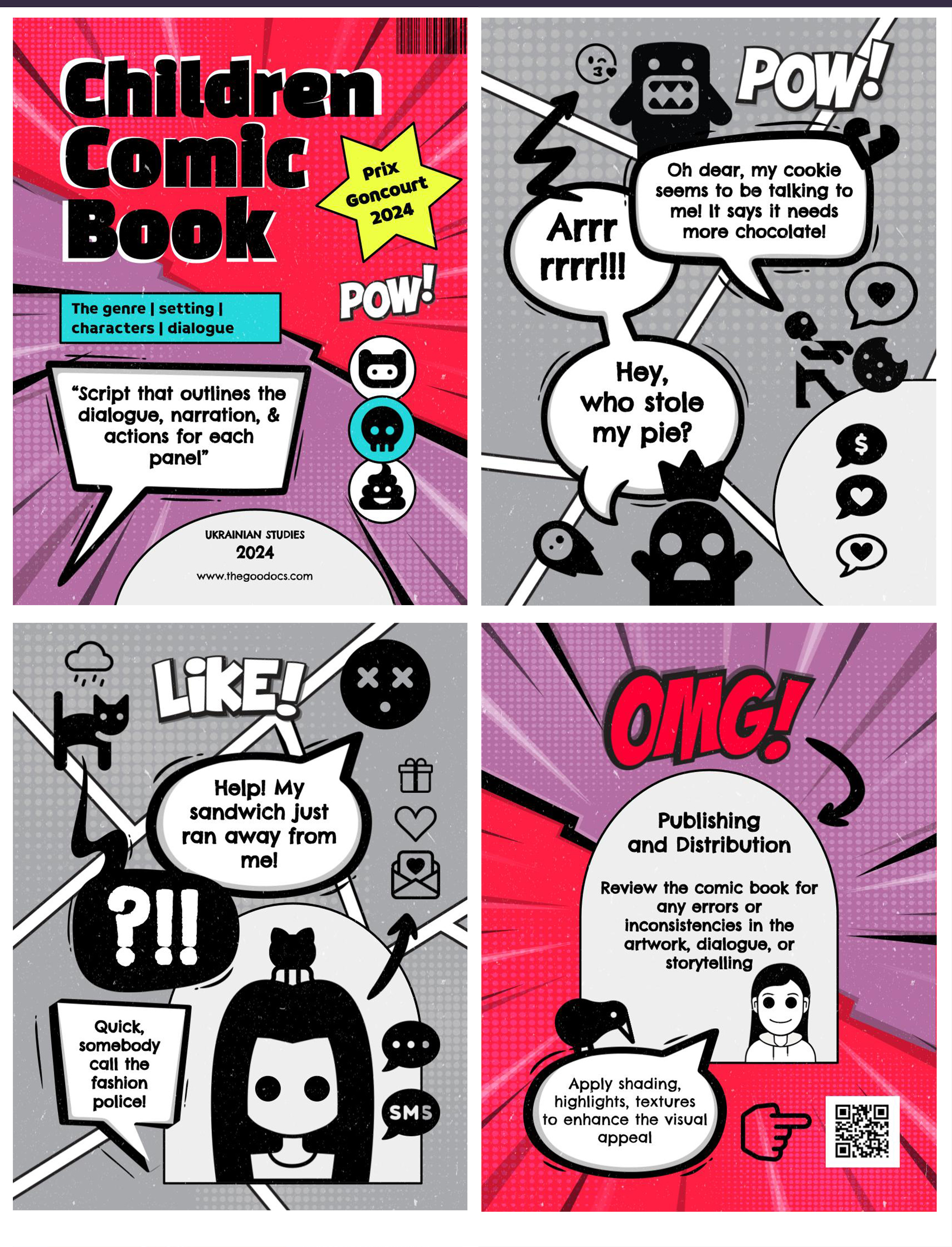 Children Comic Book design graphic design illustration typography vector