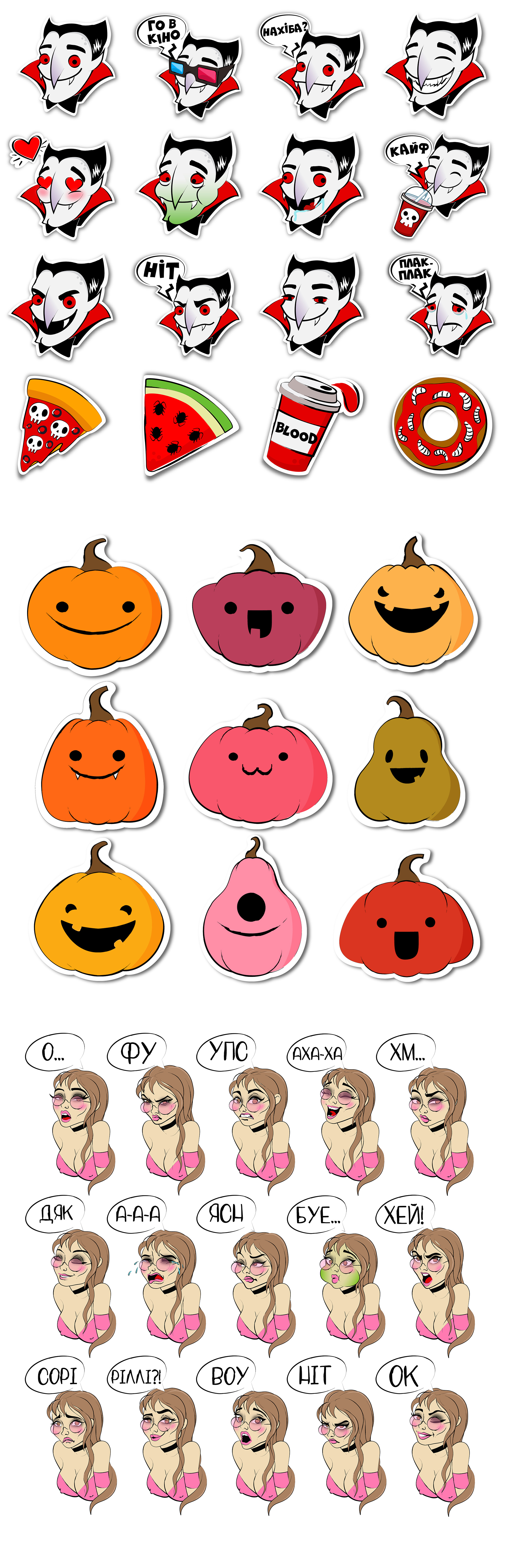 Comic Stickers Set for Social Media graphic design