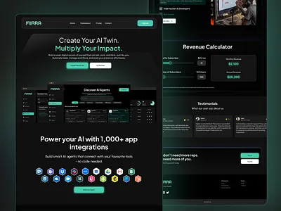 AI Automate Tasks Manager Landing Page | Ui/Ux ai app design automate figma interface modern ui design uiux user experience user interface
