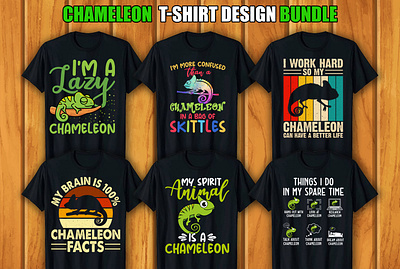 Chameleon T-shirt Design retro vintage