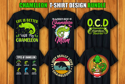 Chameleon T-shirt Design retro vintage