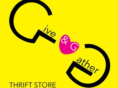 Give & Gather Thrift Store ~ Hatchwise Competition attempt advertising branding feedback give and gather graphic design illustration logo rebranding thrift store visual identity