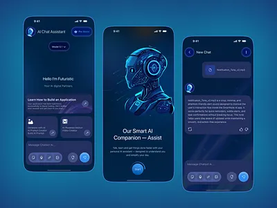 AI Chat Assistant App ai ai app ai assistant ai bot ai business app ai mobile app ai voice assistant chat chat bot chat gpt ios mobile application design ui