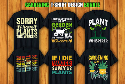 Gardening T-shirt Design Bundle retro vintage