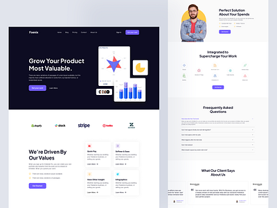 Saas Landing Page Design app design design figma home page design landing page design ui ui design uiux design