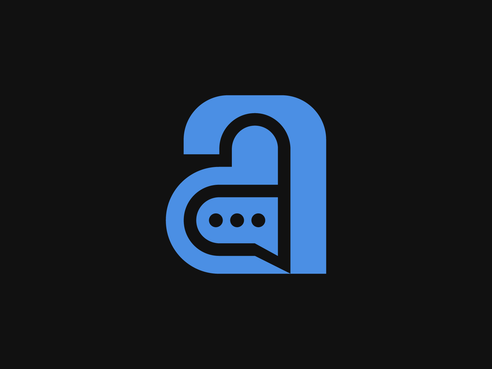 AD Chat Logo ad chat ad initial ad lettermark brand mark busness chat fintech logo identity design letter ad logodesign logomark masseges type visual identity