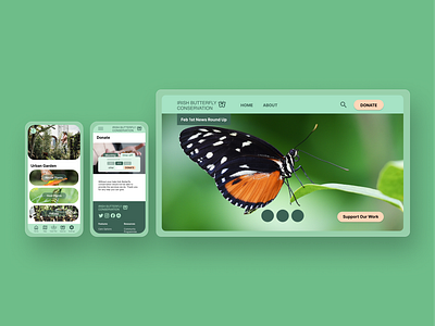 Irish Butterfly Conservation Mockups casestudy mockups ux