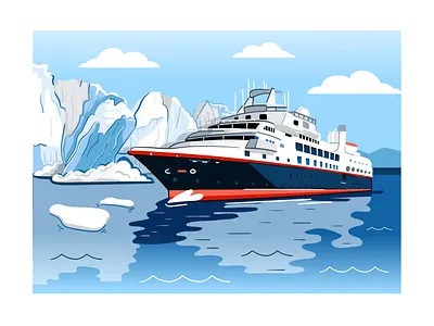 Glaciated landscape - threat to glaciated landscapes educative illustration glaciar illustration infographic landscape threat to glaciated landscapes vector