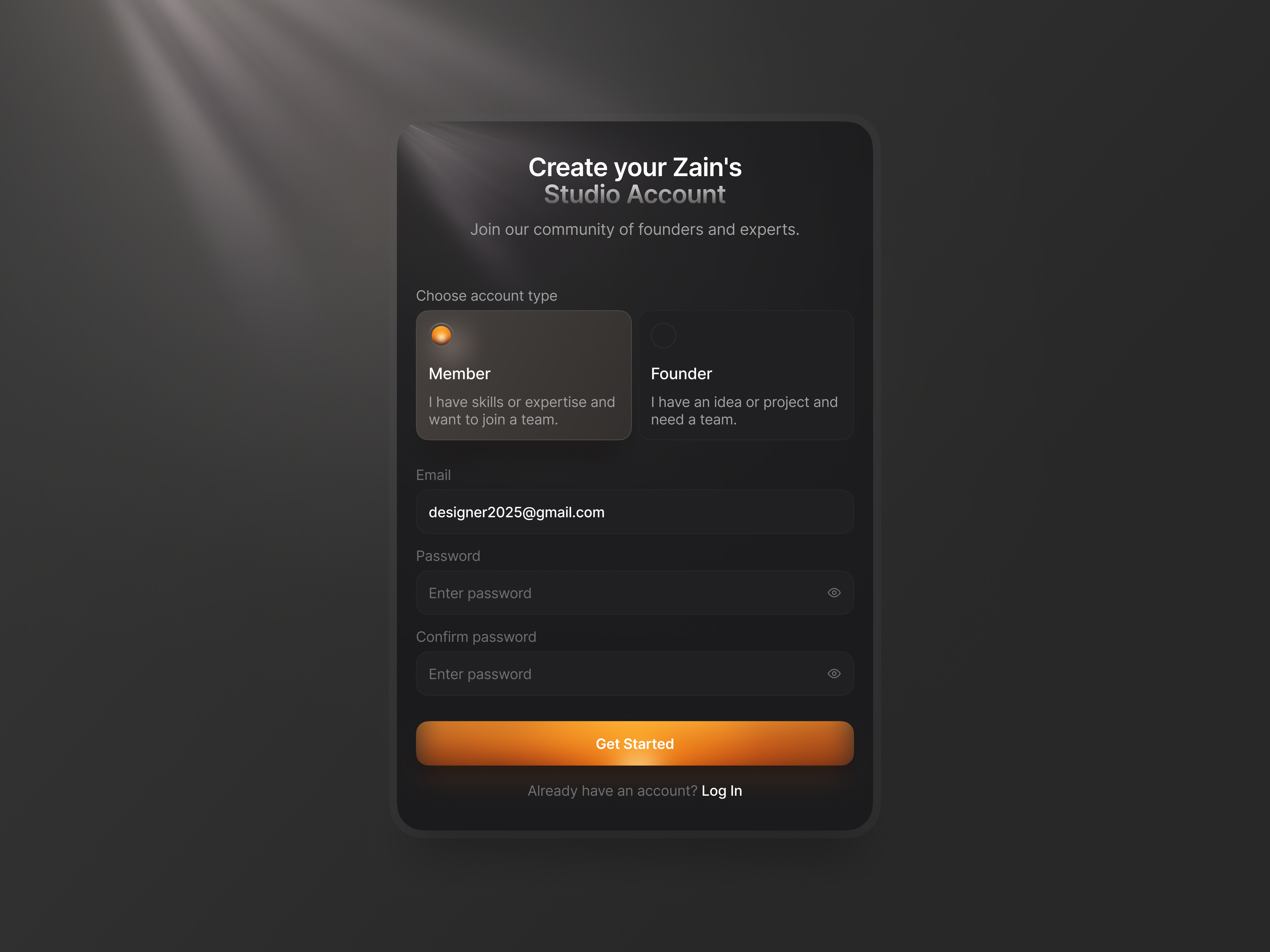 Signup Form UI design design onboarding product saas service signup startup ui ui design ux web