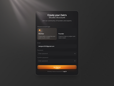 Signup Form UI design design onboarding product saas service signup startup ui ui design ux web