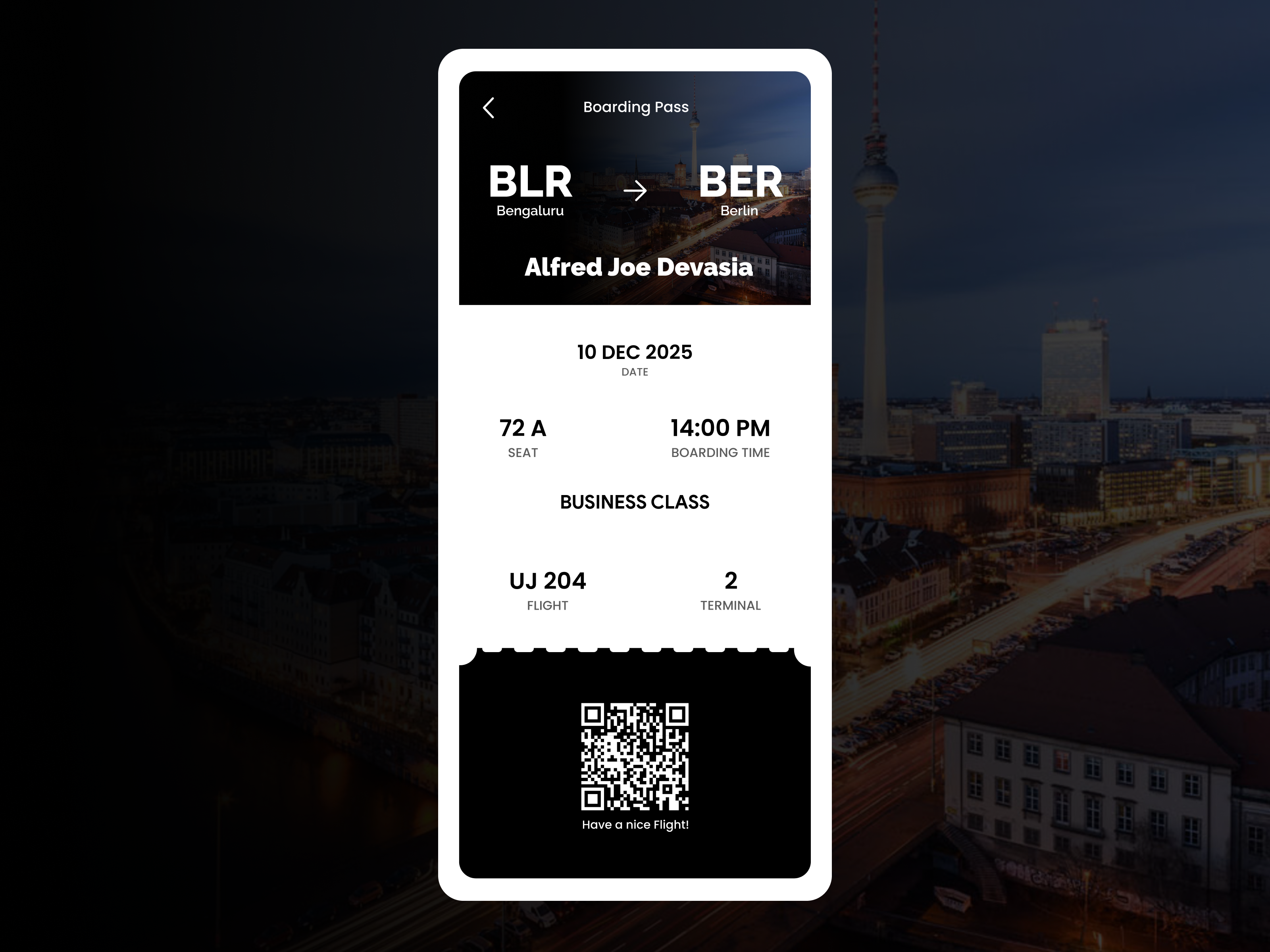 Modern Boarding Pass UI – DailyUI #024 boardingpass cleanui creative direction daily ui challenge dailyui24 design figmadesign flighttickect modern travelapp ui ux