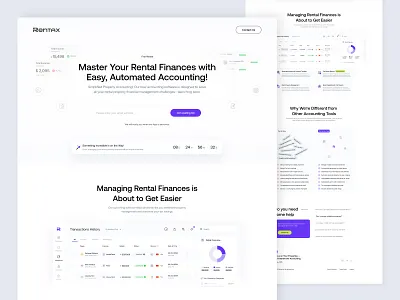 Fintech + AI Website Design for Rental Accounting Platform ai automation saas ai product website ai saas landing page ai website design clean minimal web ui conversion focused web figma landing page finance landing page finance ui ux fintech branding design fintech ui design fintech website landing page inspiration modern fintech web property finance platform rental accounting saas saas marketing website saas web design webflow ready ui website ui ux