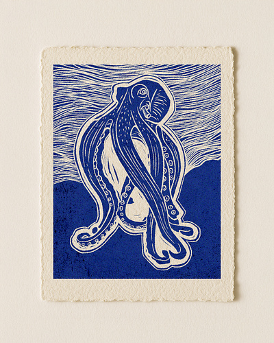 Octopus Lino Print childrens book childrens illustrator illustration illustrator lino lino print ocean illustration octopus octopus design octopus illustration octopus lino wildlife illustration wildlife illustrator
