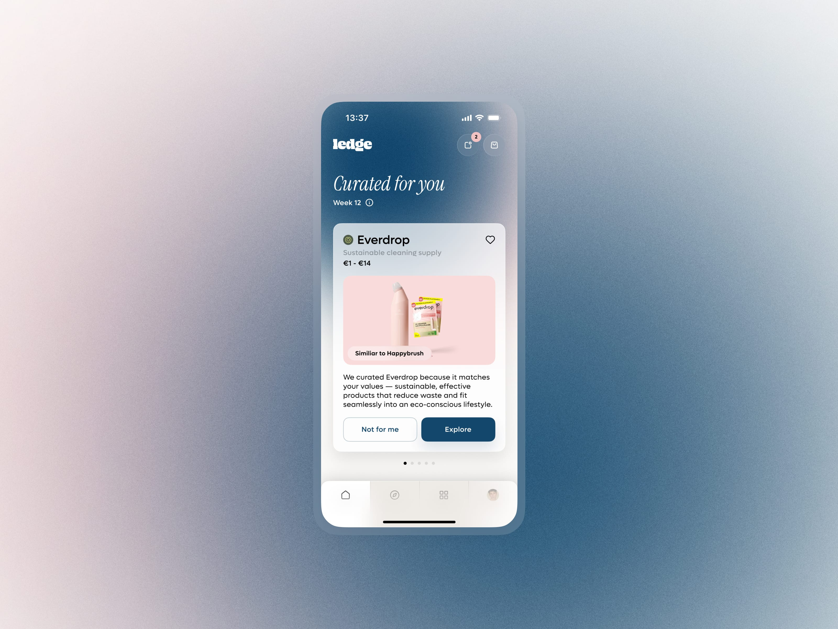 Example of Ledge App Design
