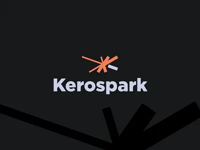 Kerospark: Concept logo abstract branding concept logo graphic design icon letter k light logo logo design logomark minimal mirrored modern particle reflection spark