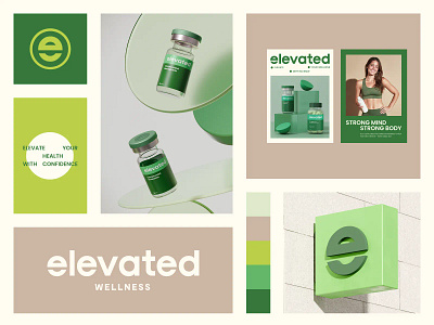 Elevated Supplement Branding 3d brand identity branding branding agency design emblem graphic design health healthy label logo logo design packag packaging supplement supplements ui vitamin vitamins wellness