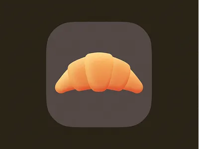 Croissant app icon appicon bakery brand branding bread croissant french icon illustration ios logo logo design mark symbol ui