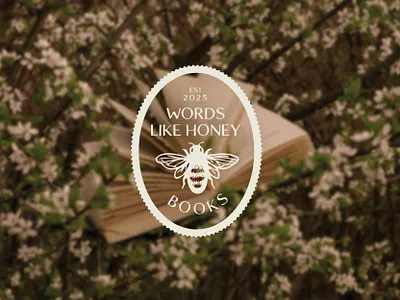 Logo Explorations for Words Like Honey Books boho logo book logo brand identity branding graphic design illustration illustrative logo logo design logo exploration logos retro logo visual identity