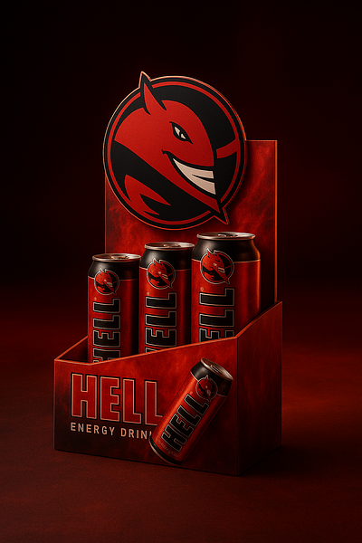 Energy Drink 3D Retail Display 3d 3dmodelling branding design dribbble graphic design packaging retail