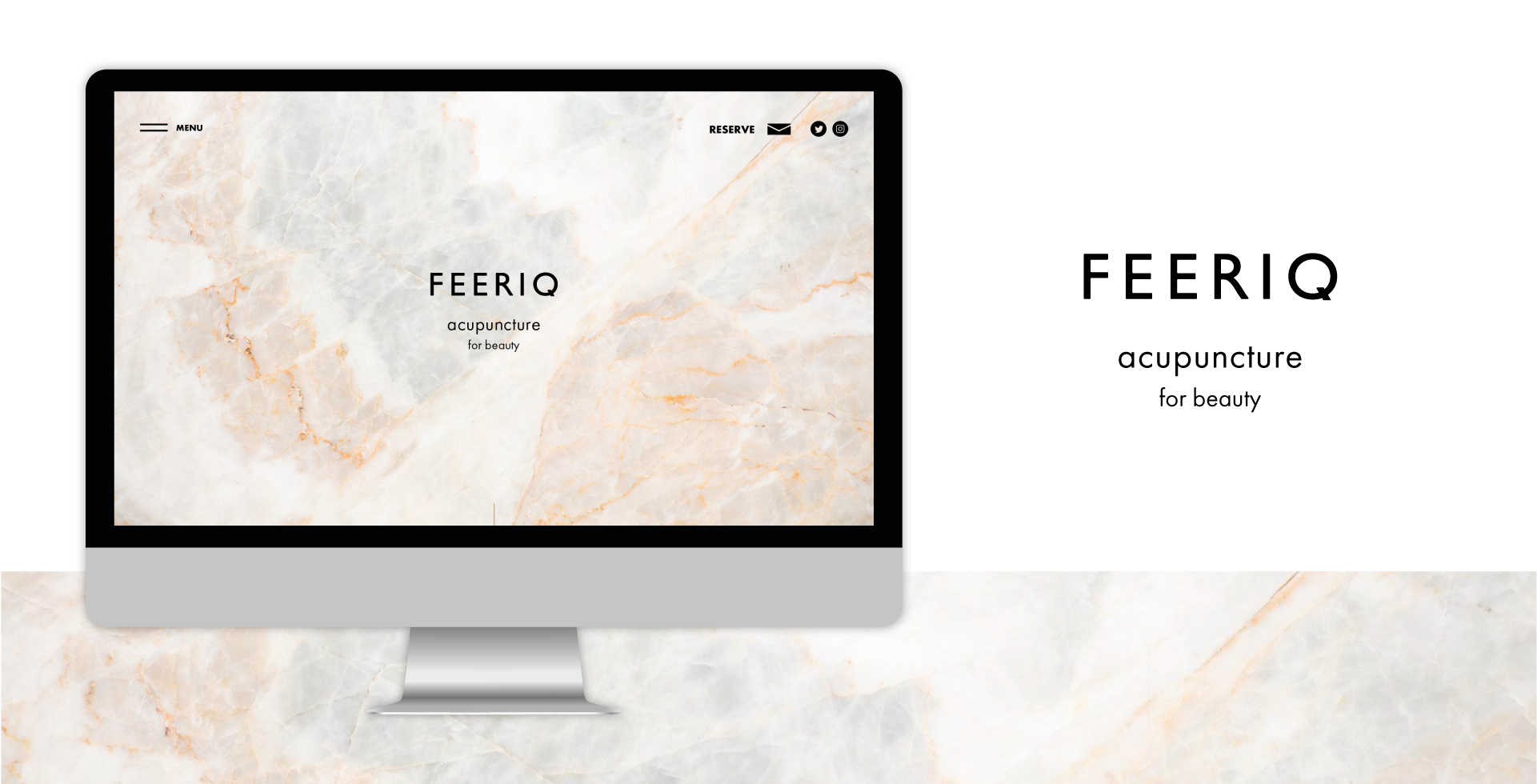 美容鍼サロン FEERIQ logo ui ux web