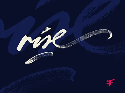 rise: calligraphy art artsy authentic branding brush calligraphy custom japan lettering logo rise script texture type unique vibrant visual zen