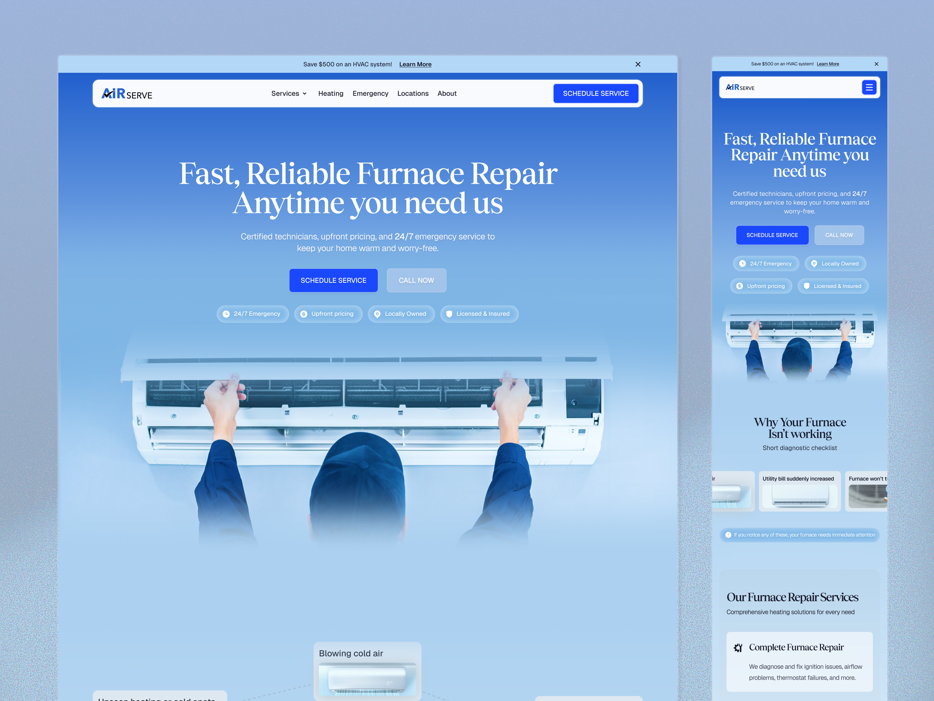 Example of Local Service Website | Service Business