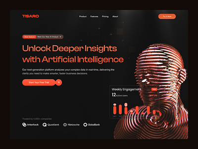 Tisaro - AI Website Design ai assistant product design ai assistant ui ai assistant ux design ai graphic design ai interaction design ai landing ai landing page ai saas app ai ui ai uiux ai ux ai website b2b saas product design digital product ui landing page startup ui design startup ux design startup web design tech ui design tech ui ux