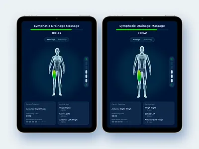 AI Massage Robot: Tablet Interface Design app design figma interface massage medtech product tablet ui ux web