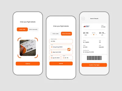 Ticket Scanning App Screen Design app design design mobile scan app ticket app ticket design travel app ui ux