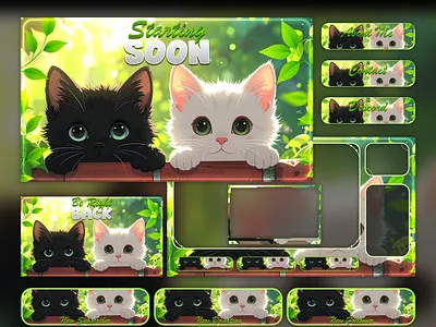 Cozy Cats Animated Stream Package Stream Overlay, Animated pack animated overlay animated pack stream animated screens cat overlays kick overlay kick screens livestream overlay stream overlays pack stream overlay stinger transition stream stream design stream overlay stream pack streaming streamlabs twitch twitch design twitch overlay