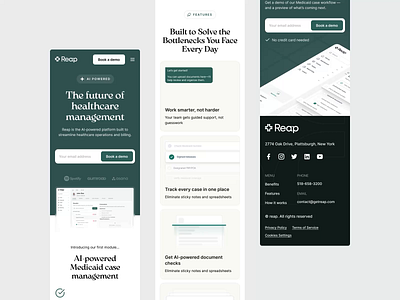 Mobile responsive landing page website animation ai automatition b2b clean healthcare homepage landing landing page marketing minimal mobile mobile landing page mobile web modern design product design responsive startup