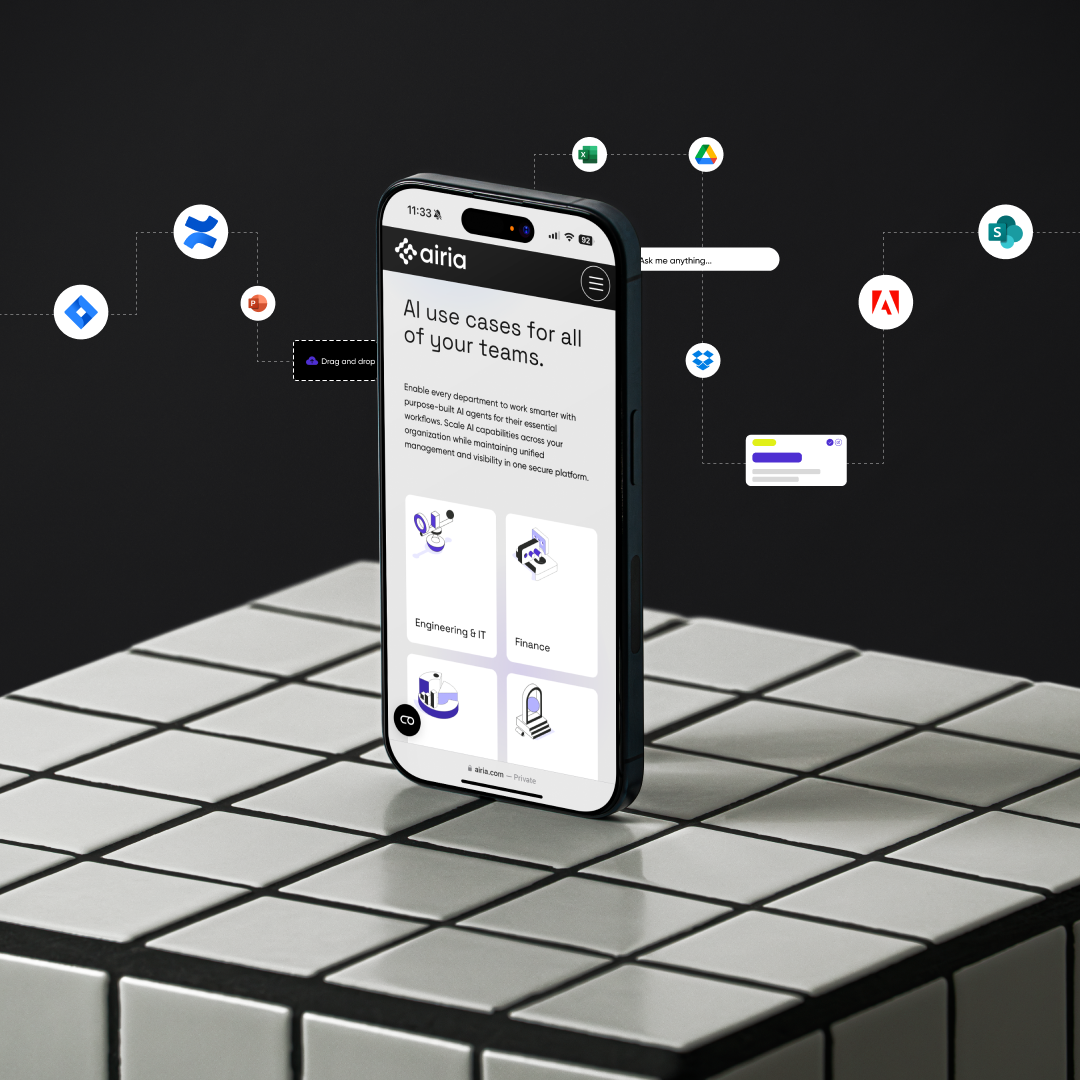Example of Airia AI Platform // Branding, Website Design & Development