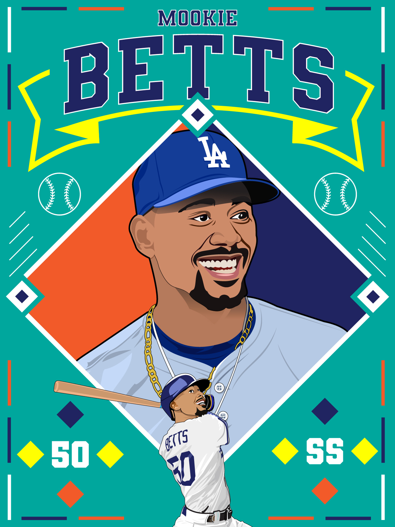 "Betts" Illustration digital art digital illustration fan art graphic design graphic designer illustration illustrator sports vector art vector design vector illustration