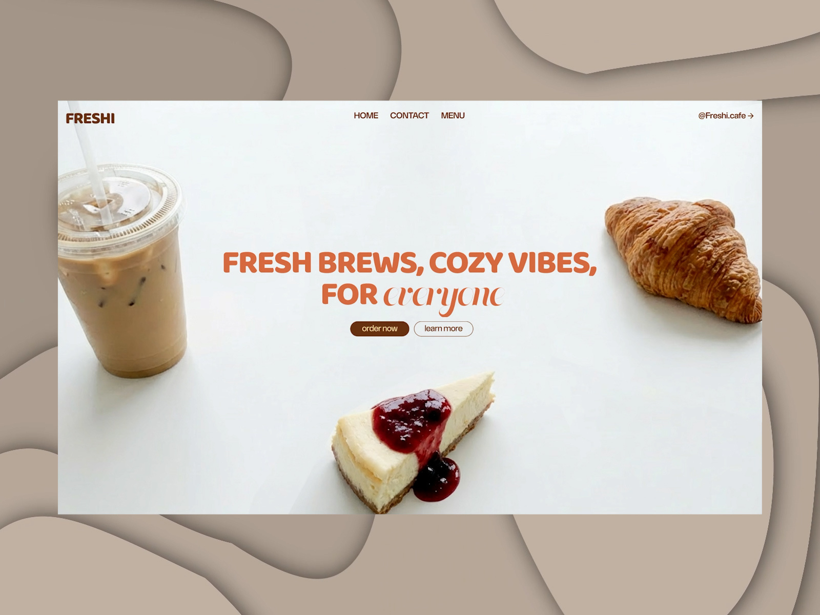 Cafe Website Design animation branding design graphic design illustration logo ui vector webdesign website