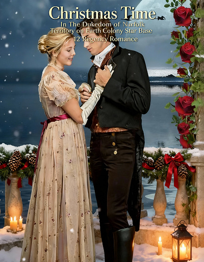 Christmas Star Trek Regency Romance christmas cover art work graphic design historical romance regency star trek