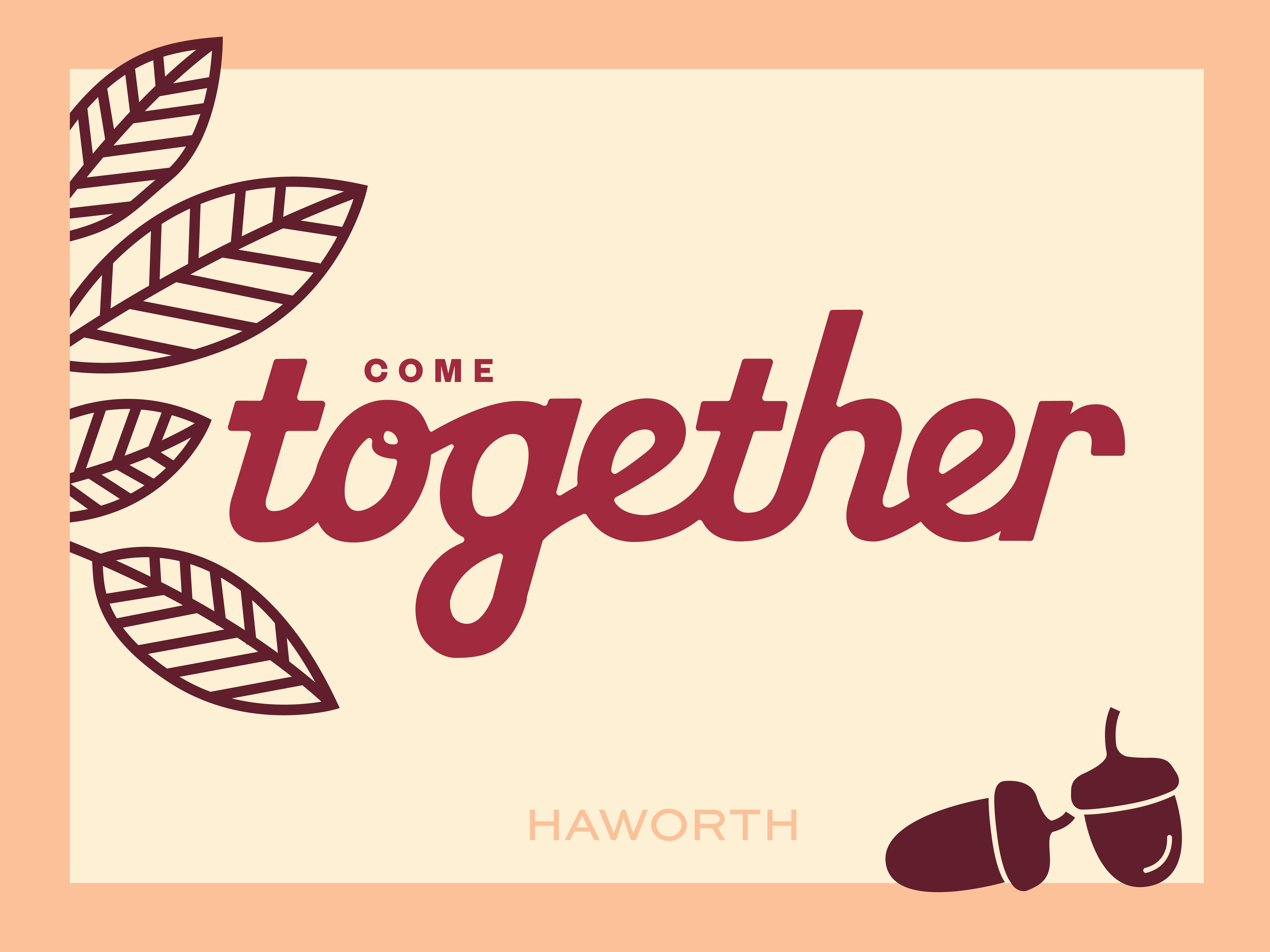 Come Together Animation animation hand drawn type holiday holiday card illustration motion graphics thanksgiving typography vector