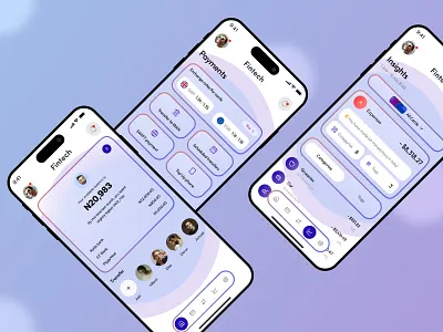 Fintech Mobile App appdesign appinterface bankingapp cleanui figmadesign financeapp fintechapp fintechui gradientui iosdesign minimalui mobileappdesign mobiledashboard modernui neubrutalism productdesign uidesign uxdesign uxuidesign