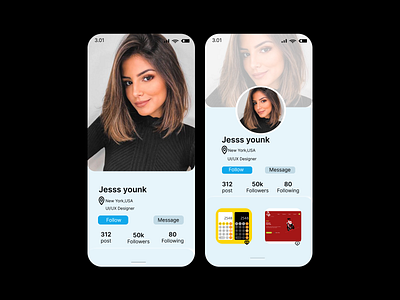 Daily:: 006 User Profile app design branding design figma figma ui design ui ui design ui ux user profile