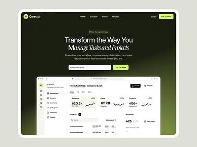 SaaS Hero Section Design agency website animation dark ui fixoria hero hero design hero section home page landing page landing page design saas saas hero saas landing page template design ui ui design visual design website website design