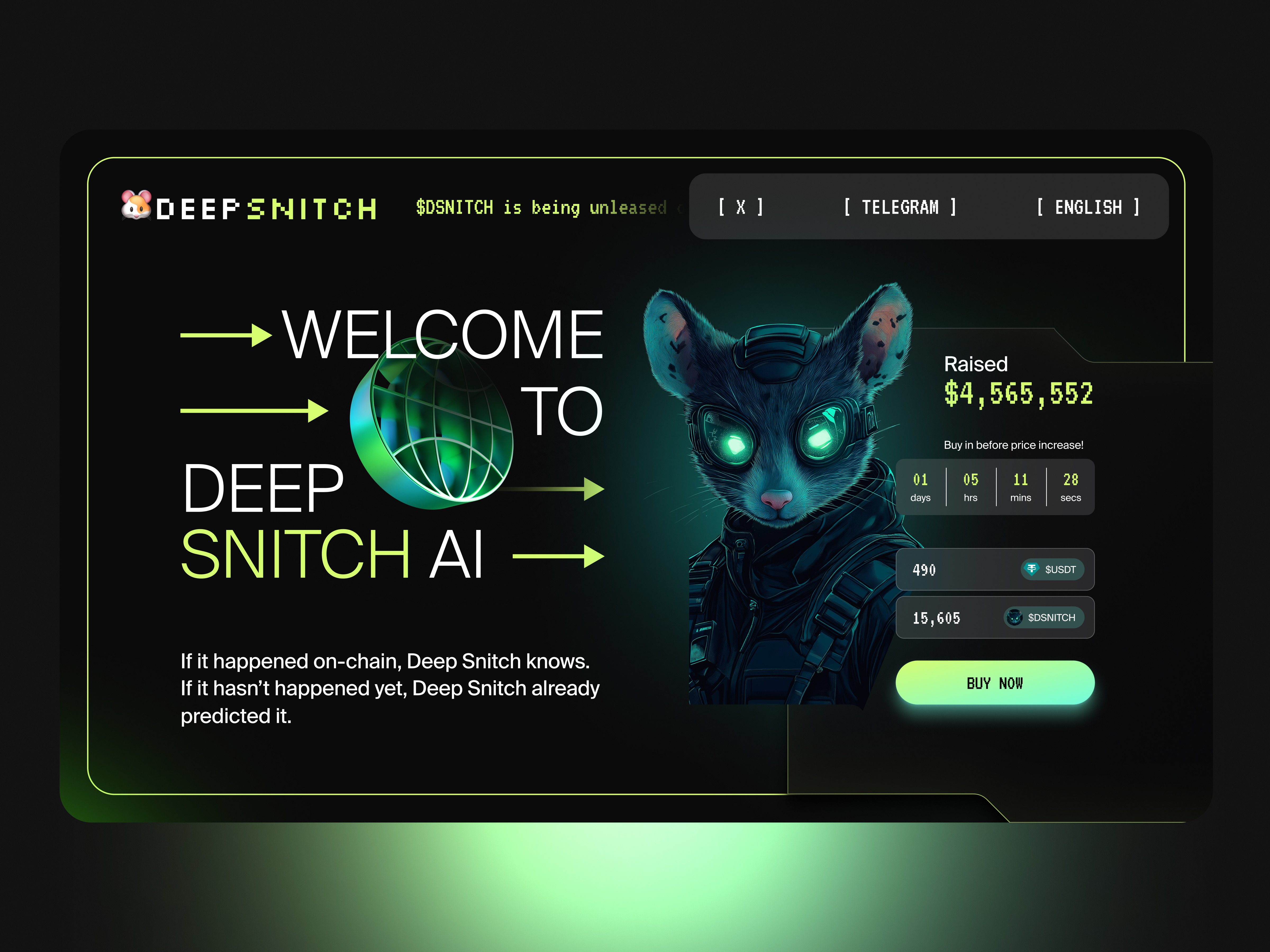 Deep Snitch AI — Neon-Cyber Staking UI for the “Watcher” Network ai dashboard ai design cyberpunk ui dark ui dashboard design defi ui fintech futuristic ui glow design neon ui sci fi ui staking dashboard tech design token design web3
