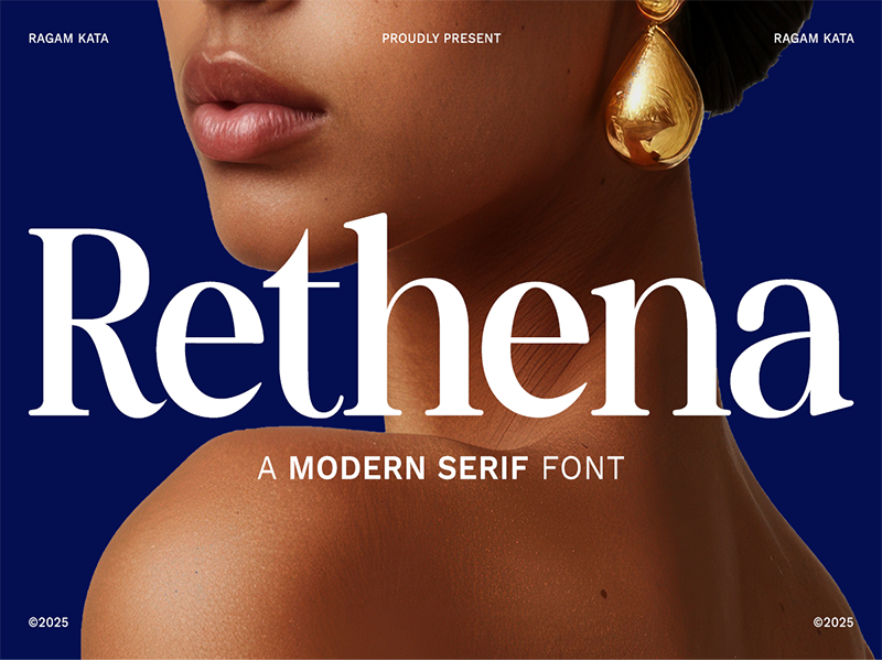 Rethena — Modern Serif Font advertising beauty branding design elegant font fonts graphic design logo luxury modern poster premium serif the type type design typeface typography what
