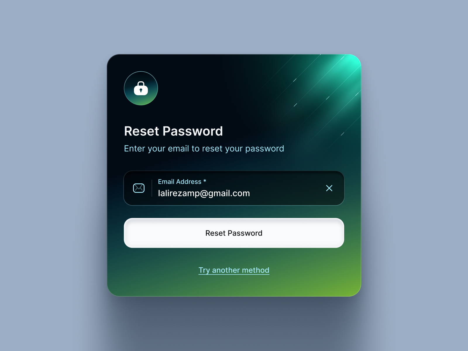Example of Reset Password flow - UI Astra